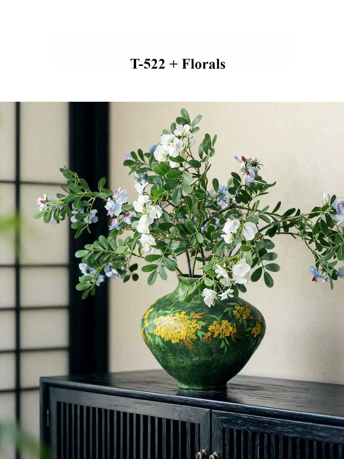 New Chinese Light Luxury Hand Painted Ceramic Vase Golden Osmanthus Branch Jingdezhen Handmade Table Decor Vessel