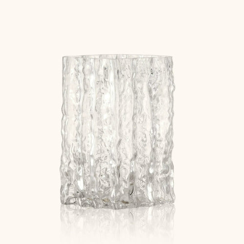 Nordic Glacier Keel Textured Glass Vase Modern Aesthetic Hydroponic Flower Vase Living Room Dining Table Home Decor Ornament