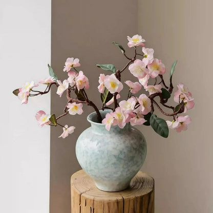 New Chinese Luxury Ceramic Vase Hydroponic Flower Vase Minimalist Aesthetic Entryway Desktop Home Decor Ornament