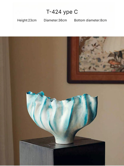 French Aesthetic Mermaid Ceramic Vase for Home Decor