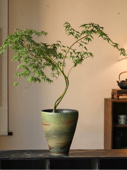 Retro Handmade Chinese Ceramic Pot for Green Planting