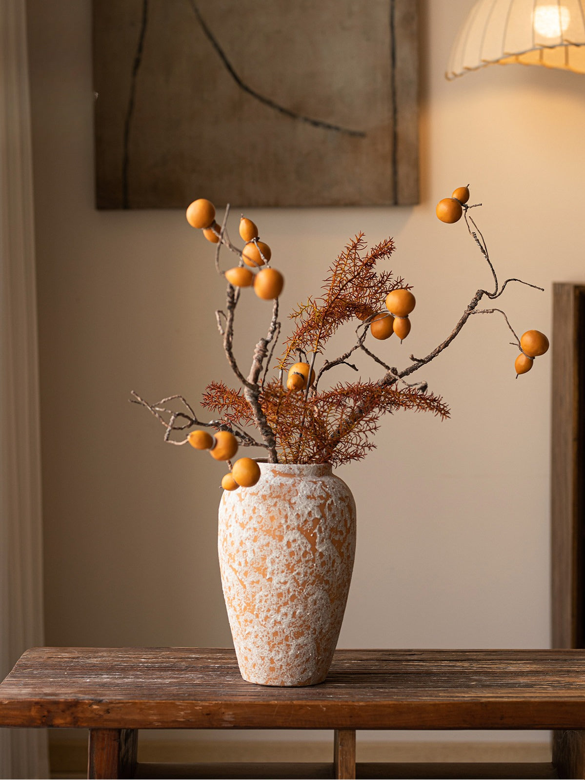 Wabi Sabi Ceramic Jar Vase New Chinese Jingdezhen Rough Pottery for Dried Flower Table Decor