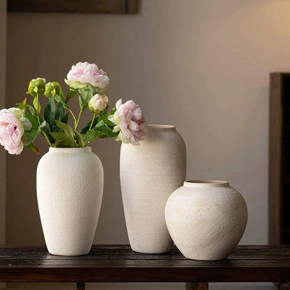 New Chinese Retro High End Aesthetic Flower Vase Artistic Floral Vessel Living Room Entryway Desktop Home Decor Ornament