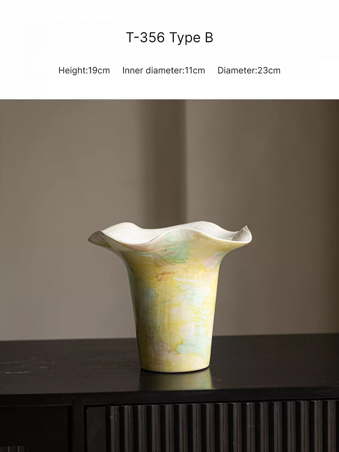 Hand Painted Wabi Sabi Ceramic Vase Minimalist New Chinese Style Home Decor