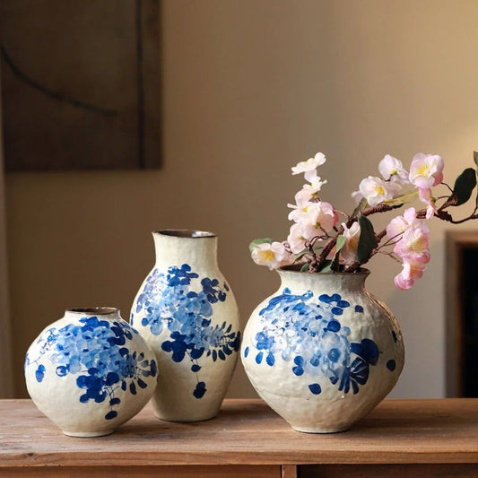 Hand-Painted Jingdezhen Ceramic Chinese Vase – Elegant Living Room Decor & Fresh Flower Arrangement Vase