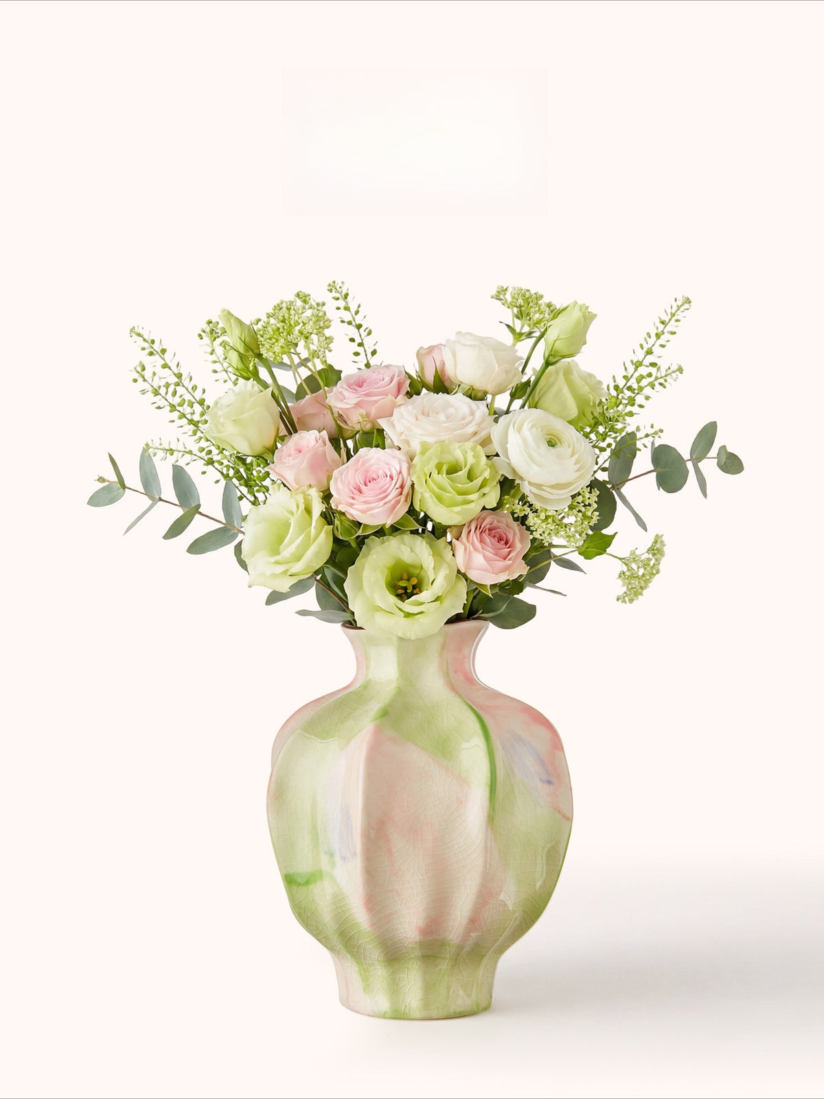 Oil Painting Style Luxury Retro Art Ceramic Vase Aesthetic Living Room Dining Table Flower Arrangement Decor