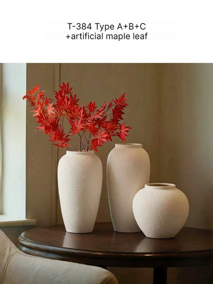 New Chinese Retro High End Aesthetic Flower Vase Artistic Floral Vessel Living Room Entryway Desktop Home Decor Ornament