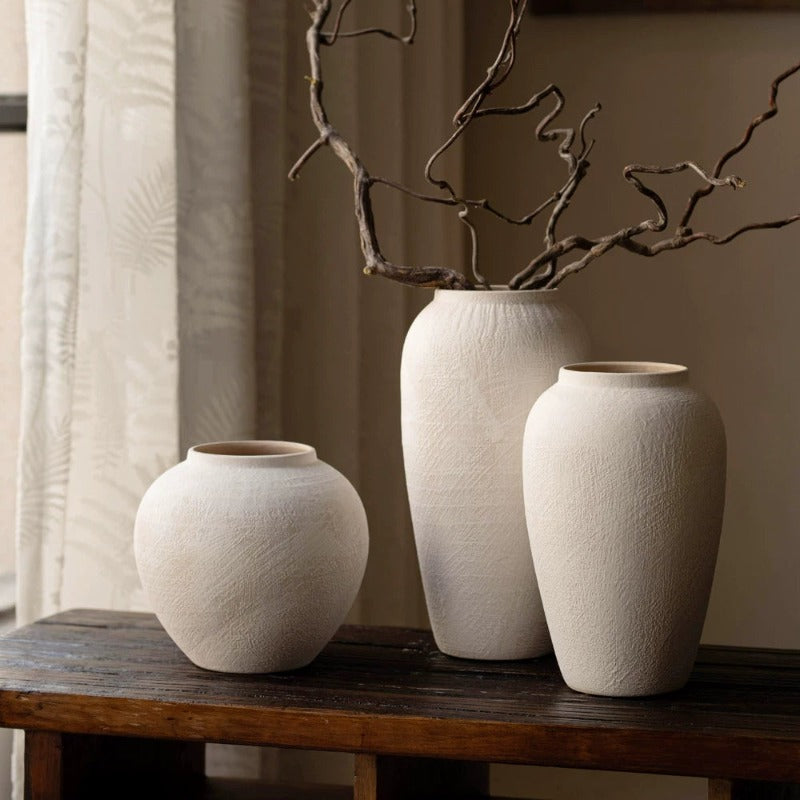 New Chinese Retro High End Aesthetic Flower Vase Artistic Floral Vessel Living Room Entryway Desktop Home Decor Ornament