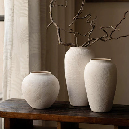 New Chinese Retro High End Aesthetic Flower Vase Artistic Floral Vessel Living Room Entryway Desktop Home Decor Ornament