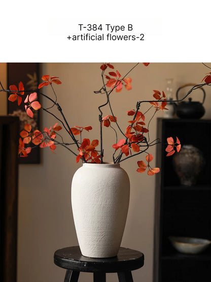 New Chinese Retro High End Aesthetic Flower Vase Artistic Floral Vessel Living Room Entryway Desktop Home Decor Ornament