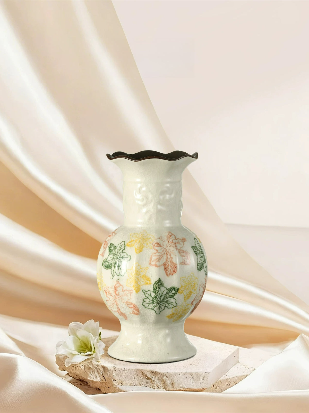 Original Design French Pastoral Retro Ceramic Vase Aesthetic Flower Arrangement Vase Living Room Dining Room Home Decor Ornament
