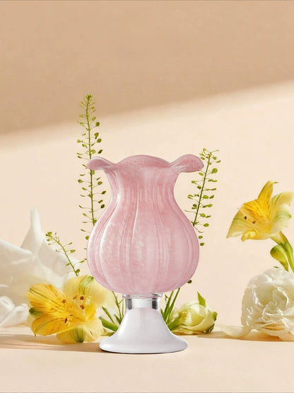 French Style Pink Tall Glass Vase Romantic Girl Aesthetic Hydroponic Flower Vase Living Room Home Decor Ornament