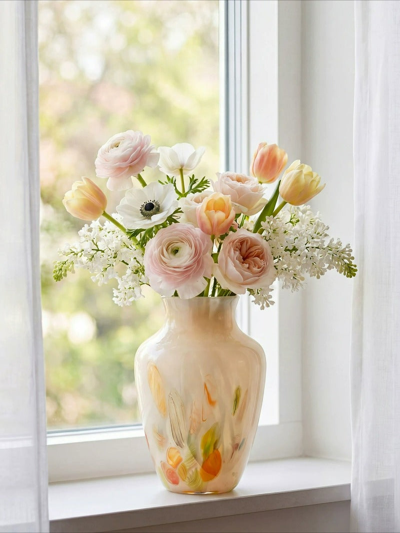 Art Glass Vase | Elegant Water‑holding Table Decor Vessel