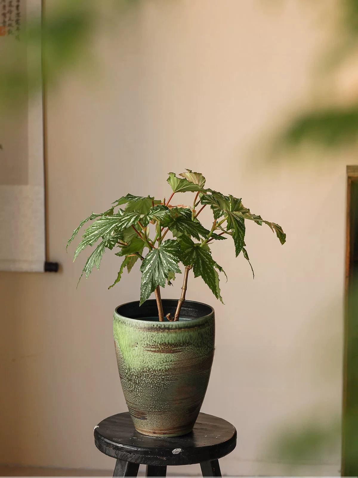 Retro Handmade Chinese Ceramic Pot for Green Planting