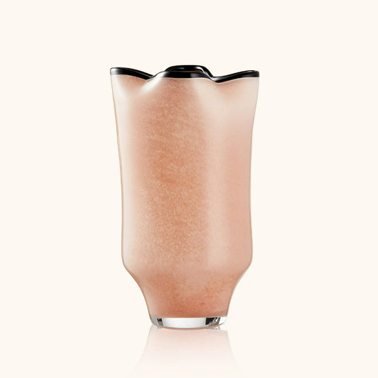 Luxury Black Rim Glass Vase Minimalist Aesthetic Flower Vase Living Room Dining Table Home Decor Ornament