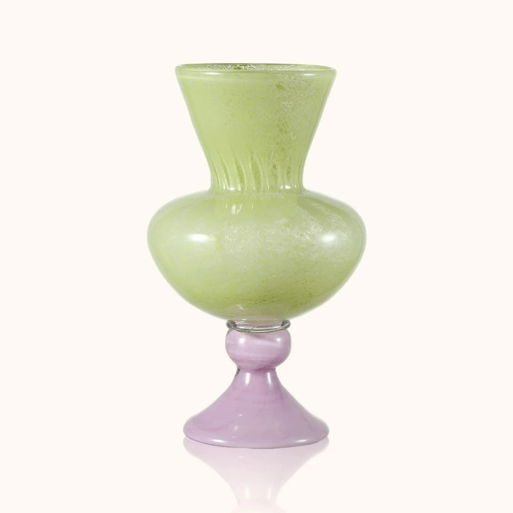 Modern French Tall Green Glass Vase Aesthetic Flower Arrangement Ornament for Living Room Home Table Decor