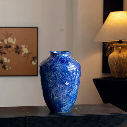 Retro New Chinese Style High End Ceramic Vase For Living Room Entryway Decor