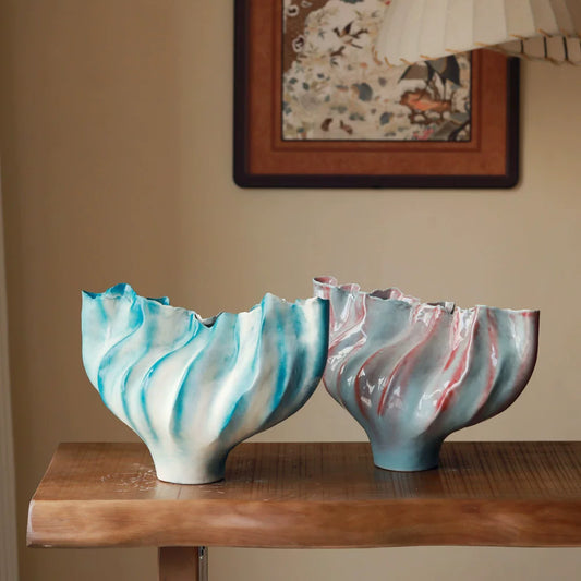 French Aesthetic Mermaid Ceramic Vase for Home Decor