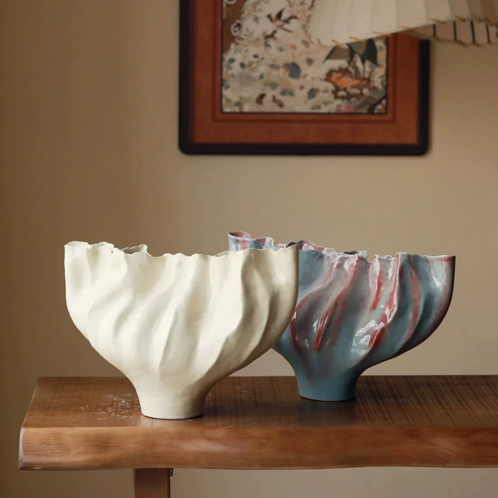 French Aesthetic Mermaid Ceramic Vase for Home Decor