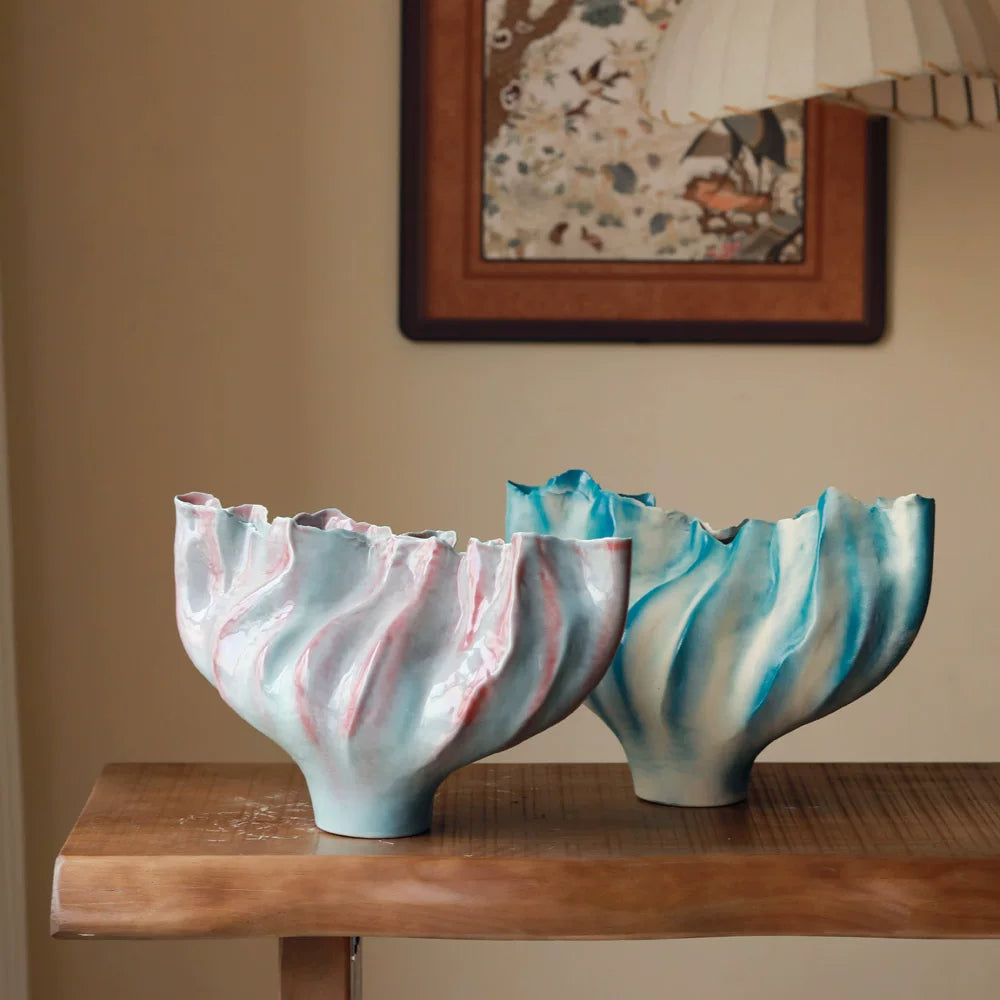 French Aesthetic Mermaid Ceramic Vase for Home Decor