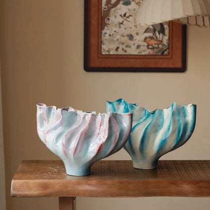 French Aesthetic Mermaid Ceramic Vase for Home Decor