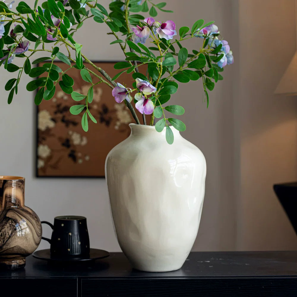 Retro New Chinese Style High End Ceramic Vase For Living Room Entryway Decor