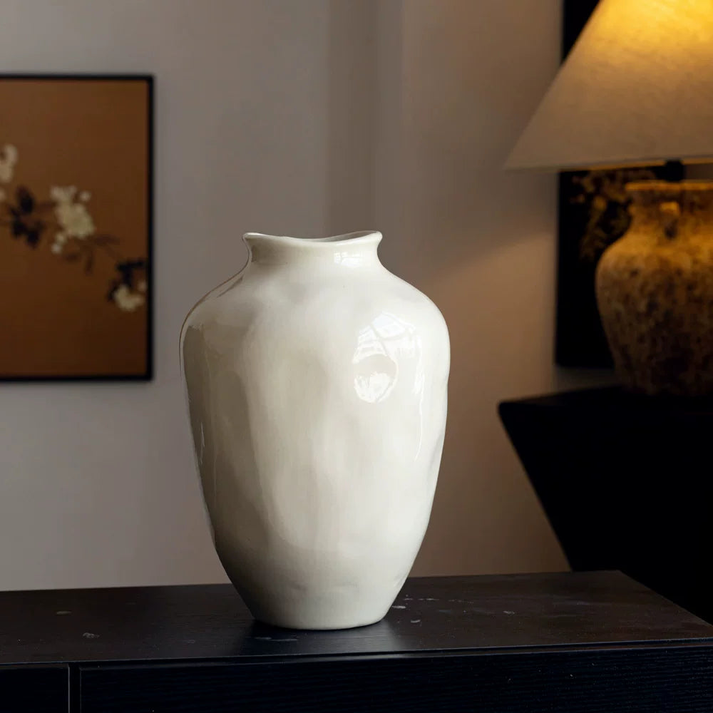 Retro New Chinese Style High End Ceramic Vase For Living Room Entryway Decor