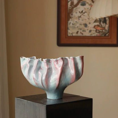 French Aesthetic Mermaid Ceramic Vase for Home Decor