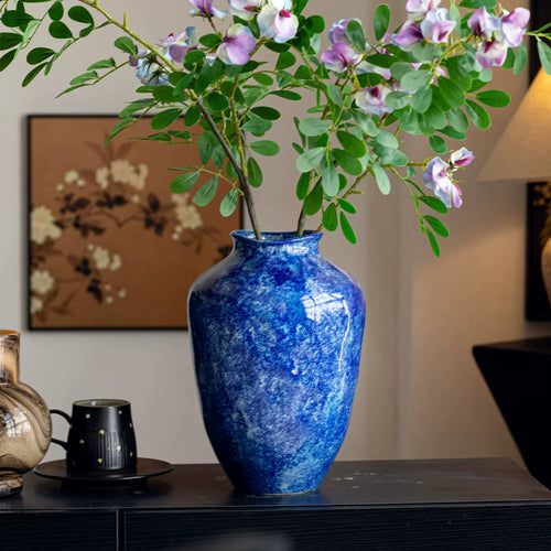 Retro New Chinese Style High End Ceramic Vase For Living Room Entryway Decor