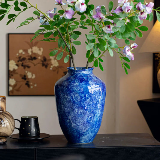 Retro New Chinese Style High End Ceramic Vase For Living Room Entryway Decor