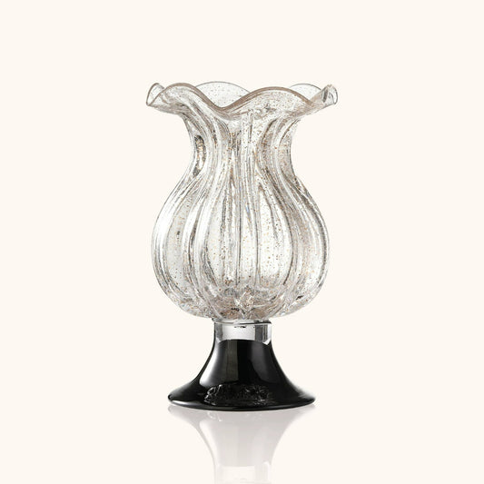 French Tall Gold Foil Glass Vase Luxury Aesthetic Flower Vase Modern Living Room Desktop Home Decor Ornament