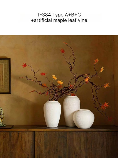 New Chinese Retro High End Aesthetic Flower Vase Artistic Floral Vessel Living Room Entryway Desktop Home Decor Ornament