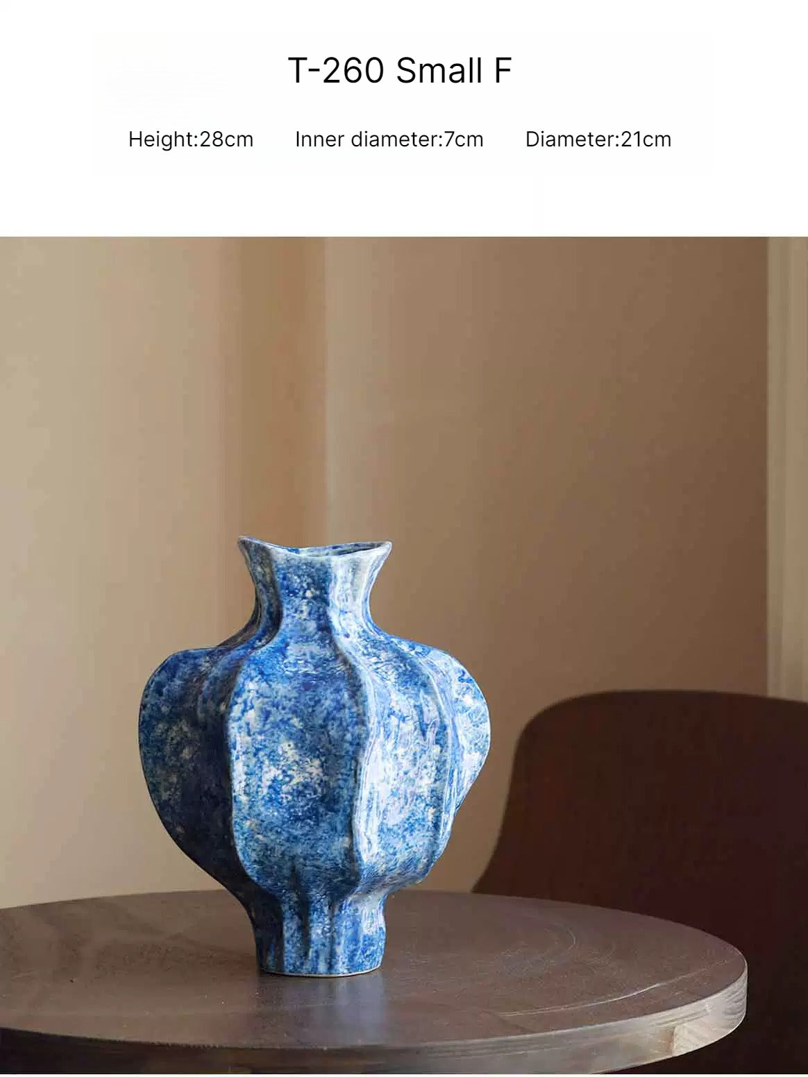 Chinese Retro Ceramic Moon Vase for Living Room Decor