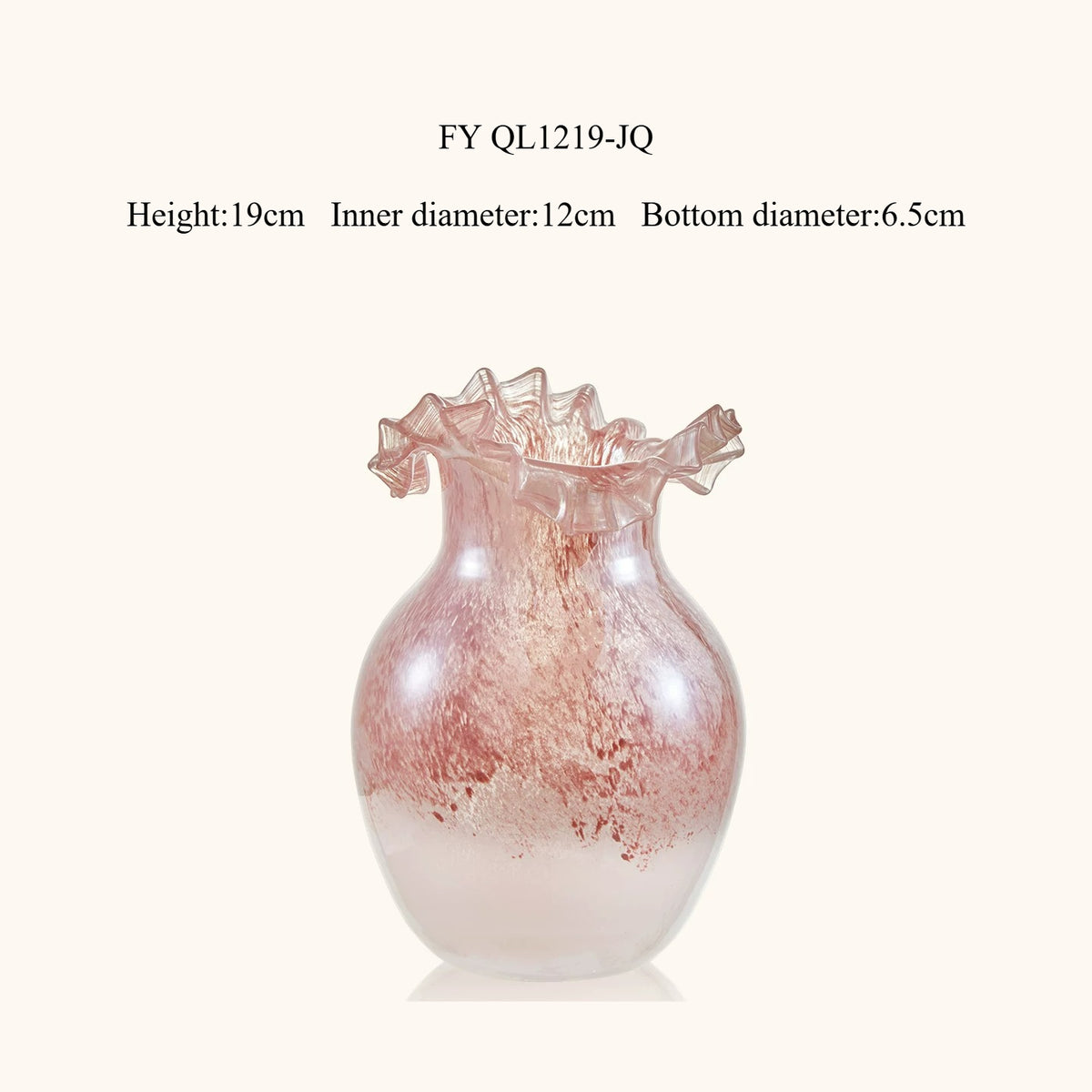 Nordic Gradient Wrinkle Glass Vase Modern High End Aesthetic Flower Vase Living Room Home Decor Ornament