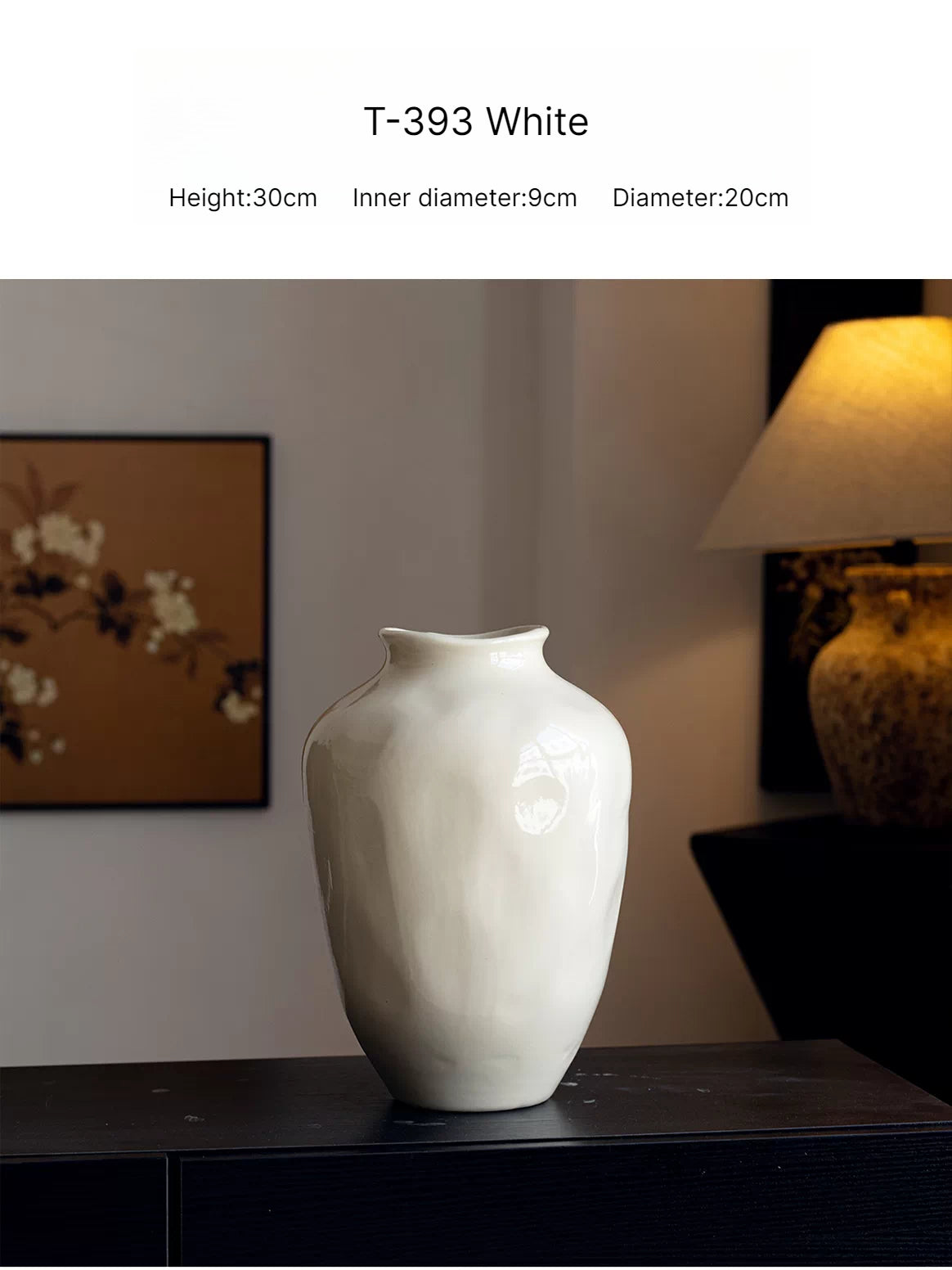 Retro New Chinese Style High End Ceramic Vase For Living Room Entryway Decor