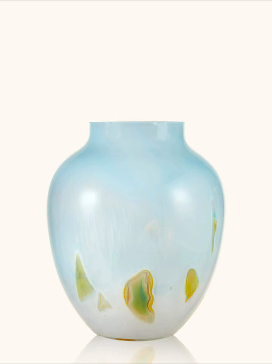 Pastel Glass Vase, French Gradient Blown Glass Vase for Luxury Living Room Decor