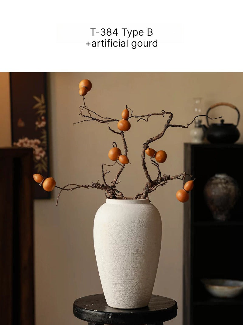 New Chinese Retro High End Aesthetic Flower Vase Artistic Floral Vessel Living Room Entryway Desktop Home Decor Ornament