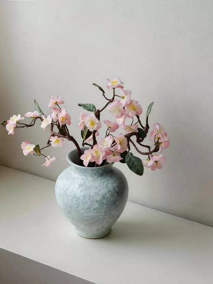 New Chinese Luxury Ceramic Vase Hydroponic Flower Vase Minimalist Aesthetic Entryway Desktop Home Decor Ornament