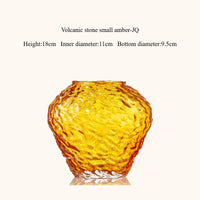 Volcanic stone small amber-JQ