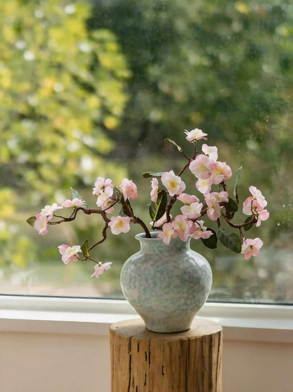 New Chinese Luxury Ceramic Vase Hydroponic Flower Vase Minimalist Aesthetic Entryway Desktop Home Decor Ornament