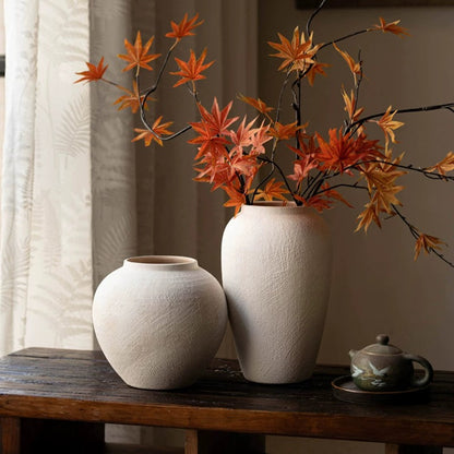New Chinese Retro High End Aesthetic Flower Vase Artistic Floral Vessel Living Room Entryway Desktop Home Decor Ornament