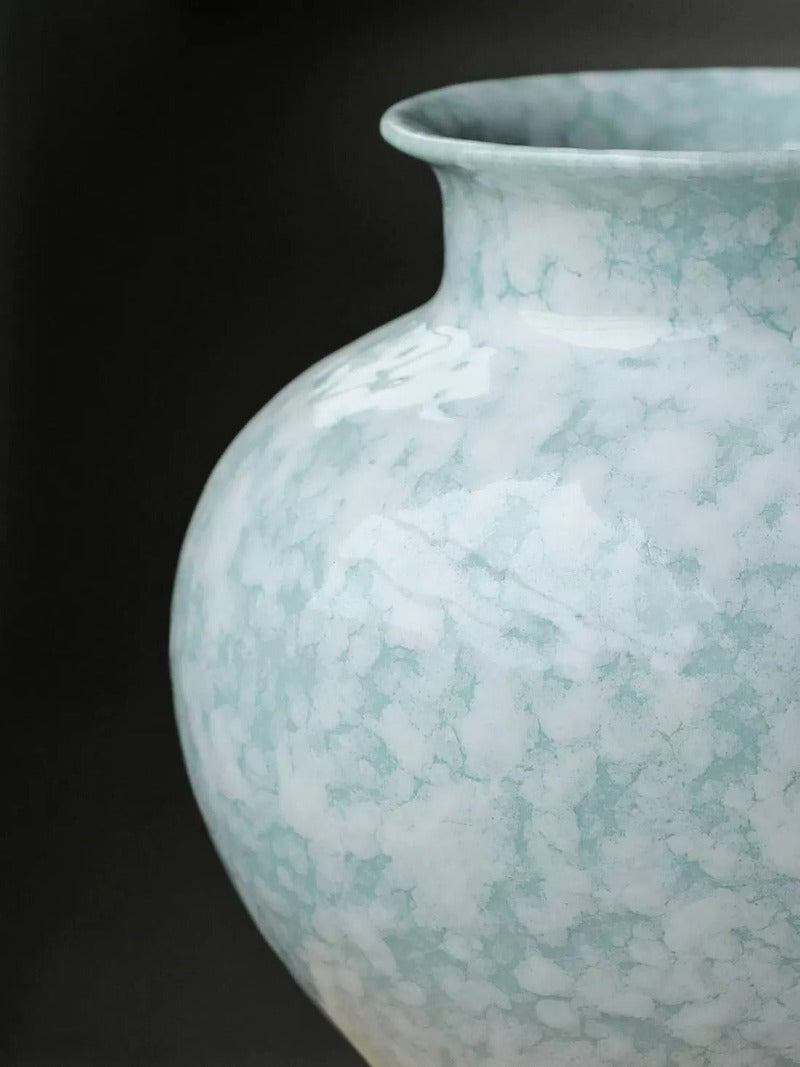 New Chinese Luxury Ceramic Vase Hydroponic Flower Vase Minimalist Aesthetic Entryway Desktop Home Decor Ornament