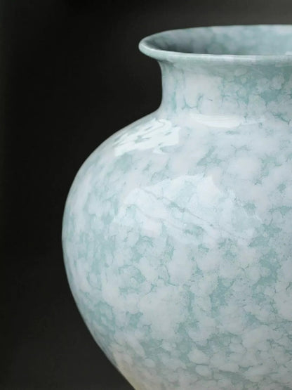 New Chinese Luxury Ceramic Vase Hydroponic Flower Vase Minimalist Aesthetic Entryway Desktop Home Decor Ornament