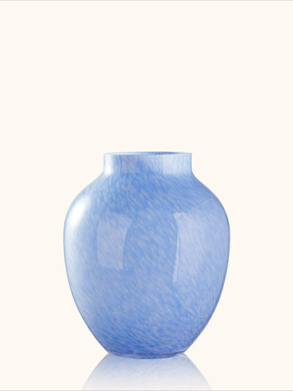 Blue Retro Glass Vase High End Aesthetic Hydroponic Fresh Flower Vase for Living Room Desktop Home Decor