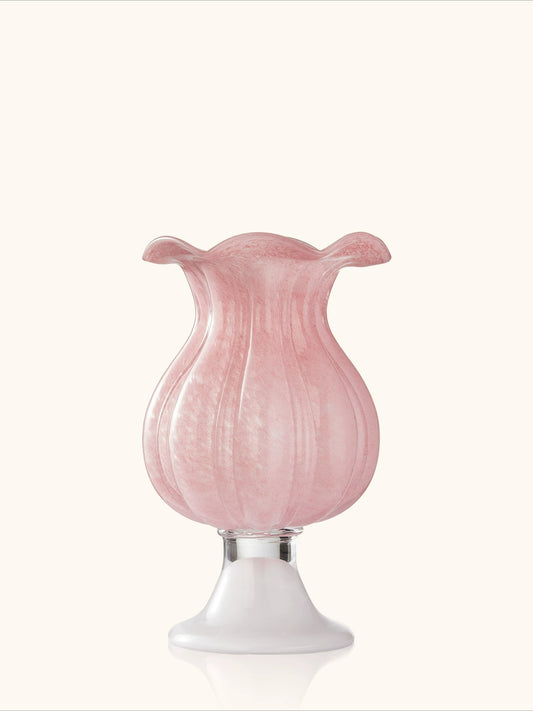 French Style Pink Tall Glass Vase Romantic Girl Aesthetic Hydroponic Flower Vase Living Room Home Decor Ornament
