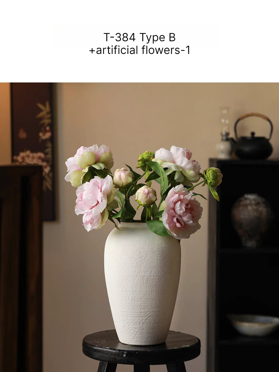 New Chinese Retro High End Aesthetic Flower Vase Artistic Floral Vessel Living Room Entryway Desktop Home Decor Ornament